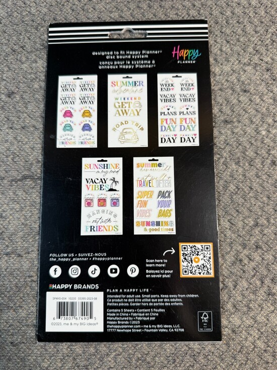 Happy Planner Sticker Sheets Summer Bucket List Value Pack 34 Pcs NEW - Picture 2 of 2